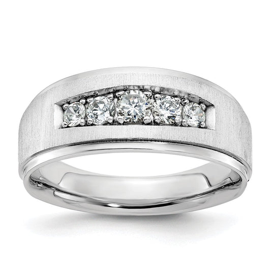 14k White Gold Men's Diamond Ring Mounting