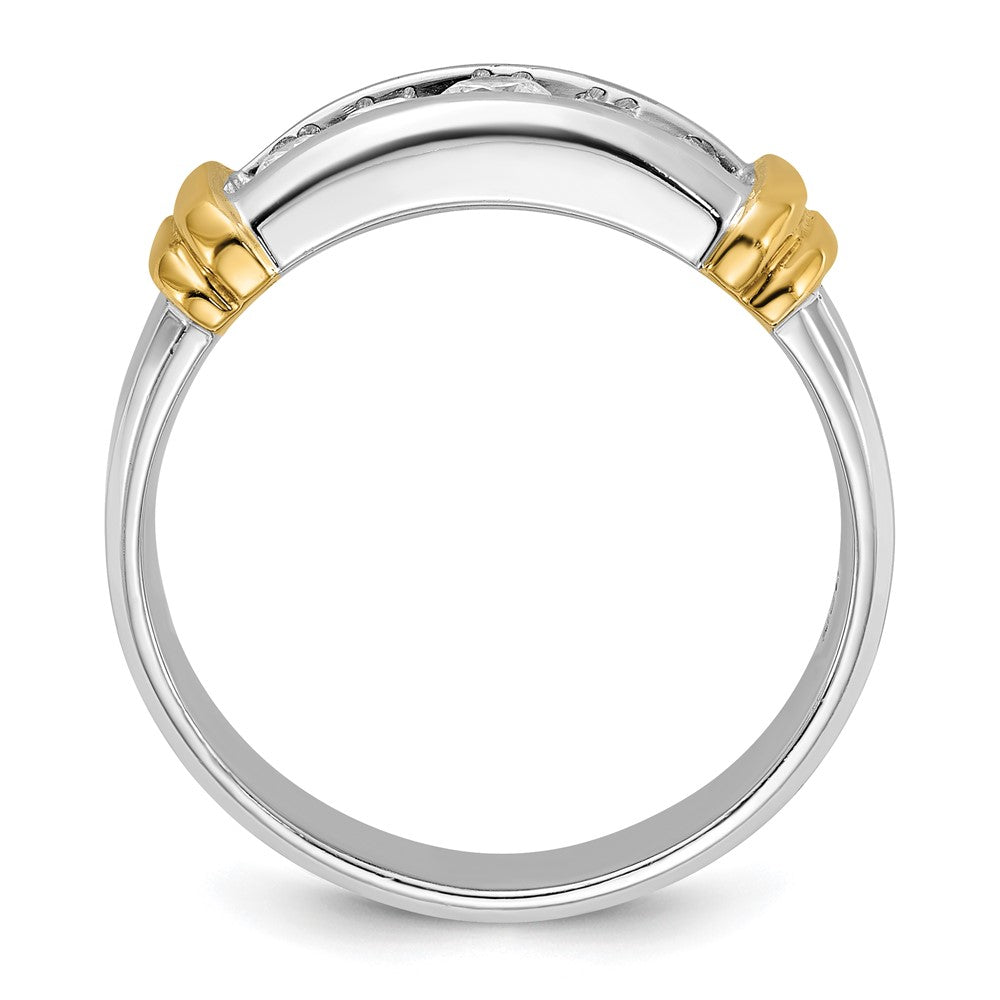 14k Two-tone Gold Men's Diamond Ring Mounting