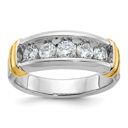 14k Two-tone Gold Men's Diamond Ring Mounting