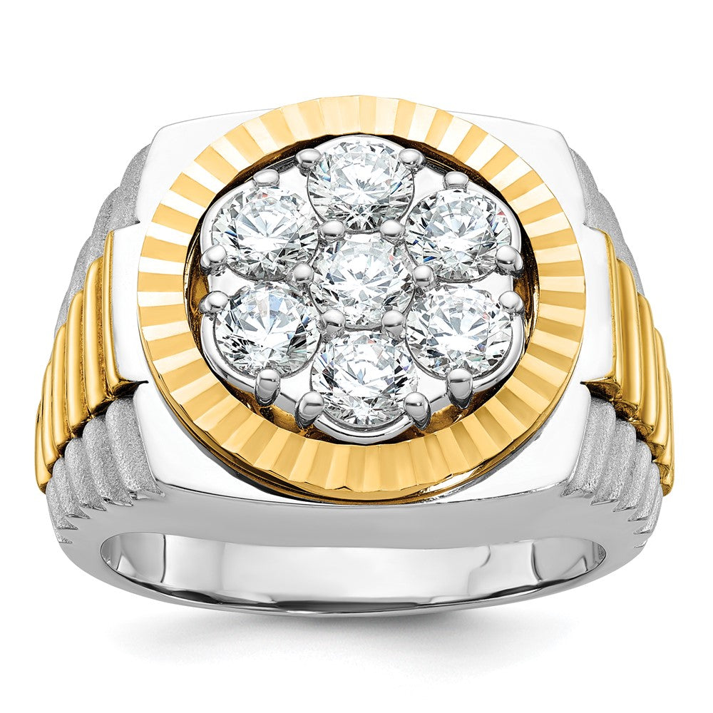 14k Two-tone Gold Men's Diamond Ring Mounting