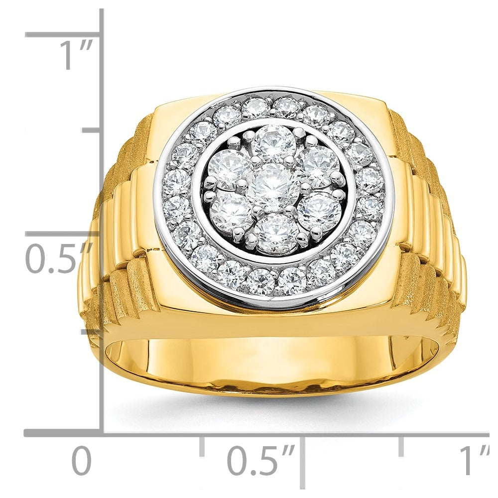 14k Two-tone Gold Men's Diamond Ring Mounting