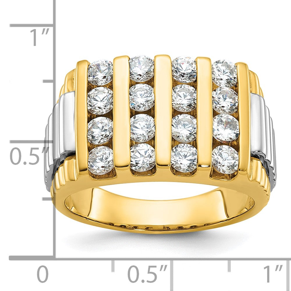 14k Two-tone Gold Men's Diamond Ring Mounting