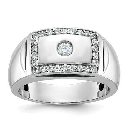 14k White Gold Men's Diamond Ring Mounting