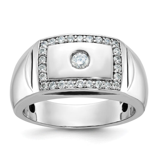 14k White Gold Men's Diamond Ring Mounting