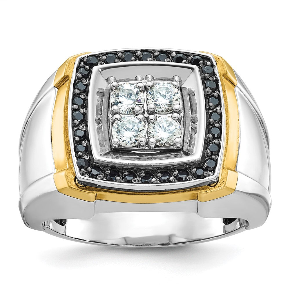 14k Two-tone Gold Men's Diamond Ring Mounting