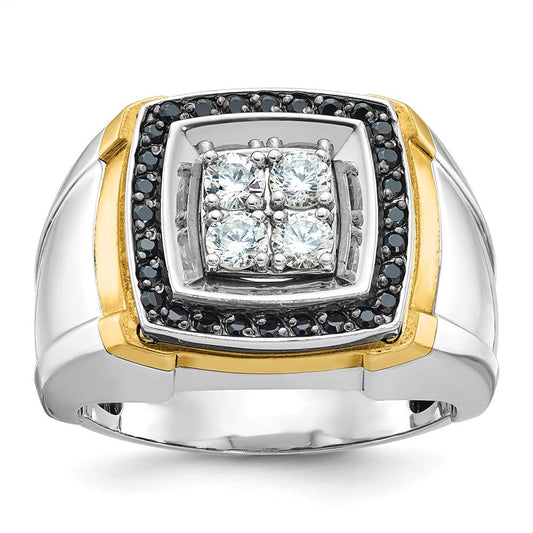 14k Two-tone Gold Men's Diamond Ring Mounting