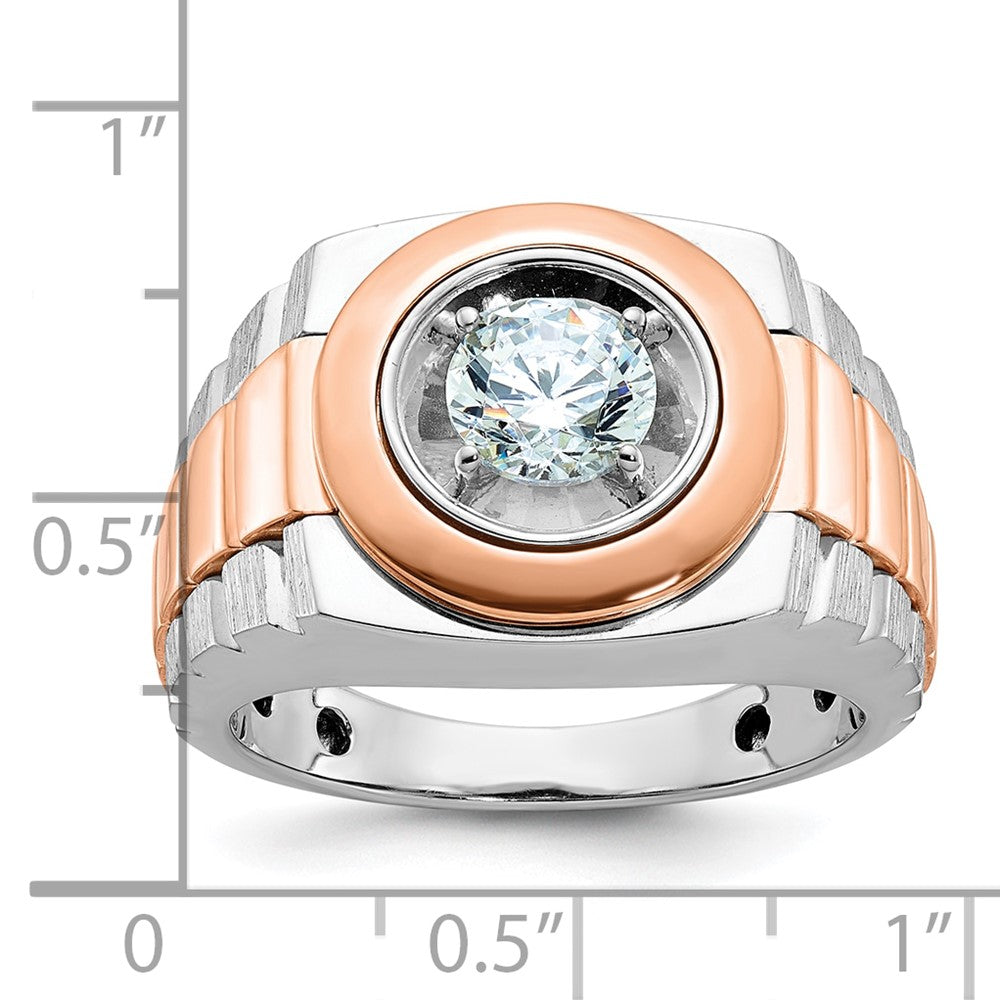 14k White/Rose Gold Two-tone Gold White/Rose Gold Men's Diamond Ring Mounting