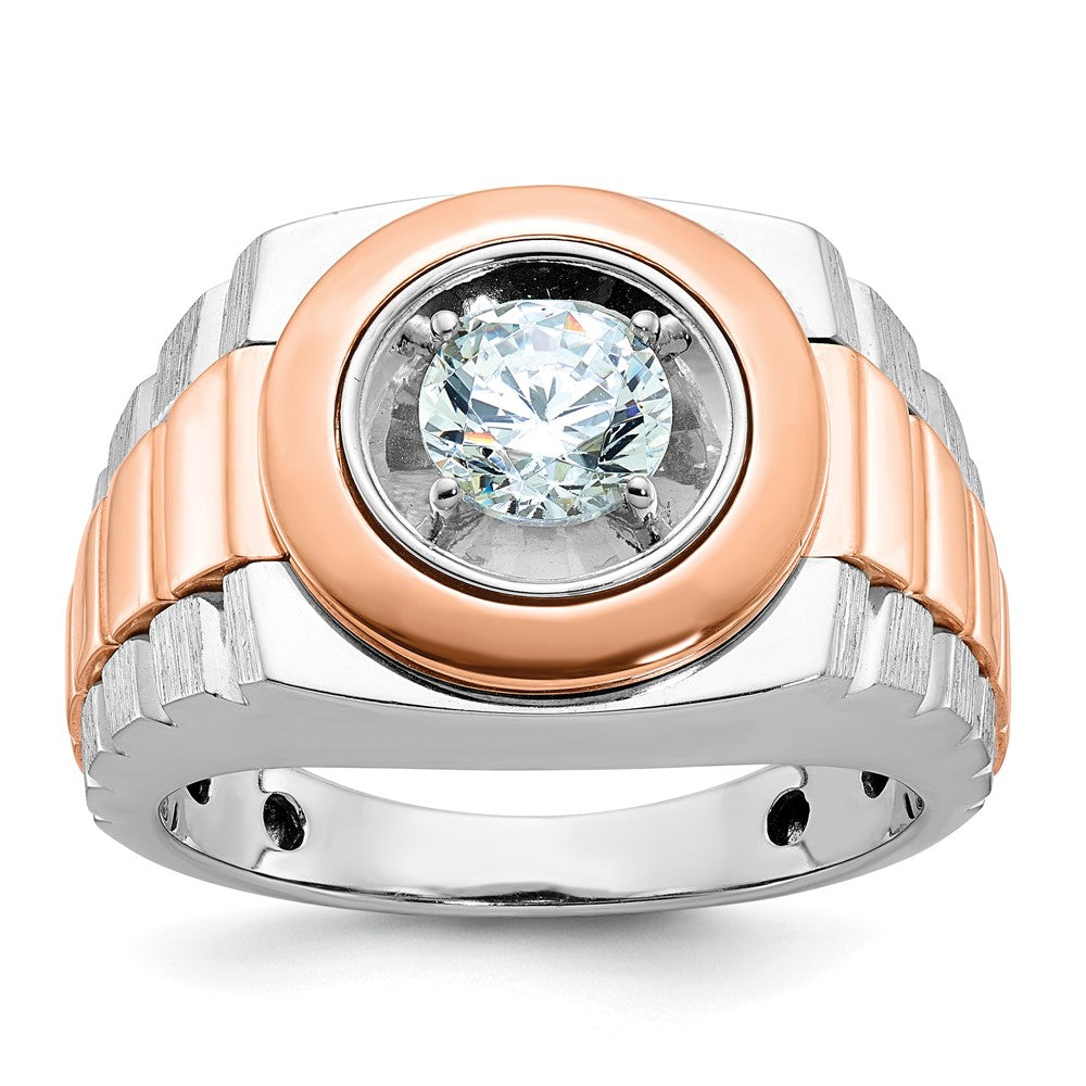 14k White/Rose Gold Two-tone Gold White/Rose Gold Men's Diamond Ring Mounting