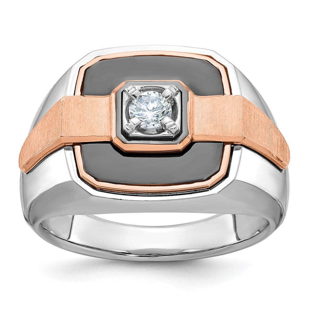 14k White/Rose Gold Two-tone Gold White/Rose Gold Men's Diamond Ring Mounting