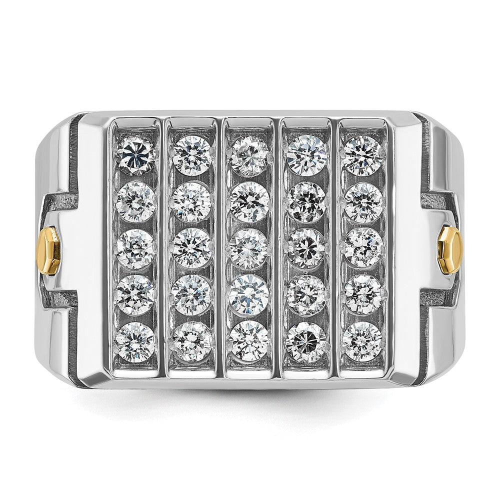 14k Two-tone Gold Men's Diamond Ring Mounting