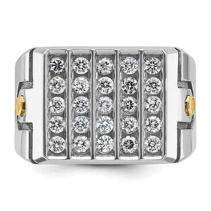 14k Two-tone Gold Men's Diamond Ring Mounting