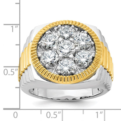 14k Two-tone Gold Men's Diamond Ring Mounting