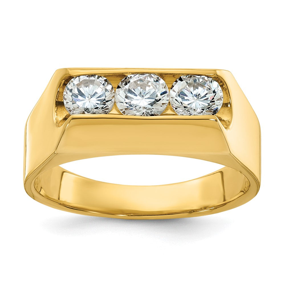 14k Yellow Gold Men's Diamond Ring Mounting