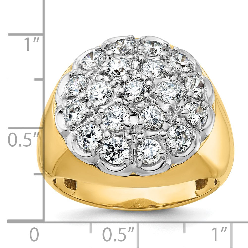 14k Two-tone Gold Men's Diamond Cluster Ring Mounting
