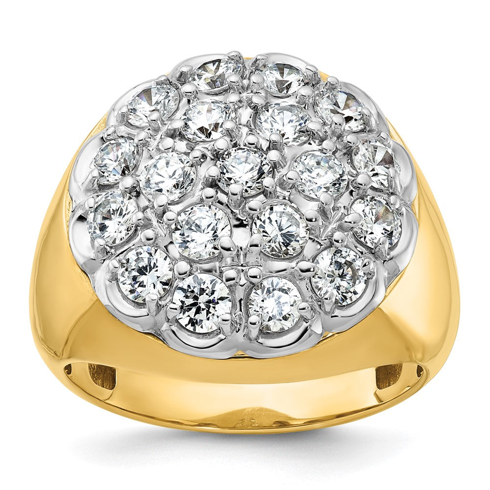 14k Two-tone Gold Men's Diamond Cluster Ring Mounting