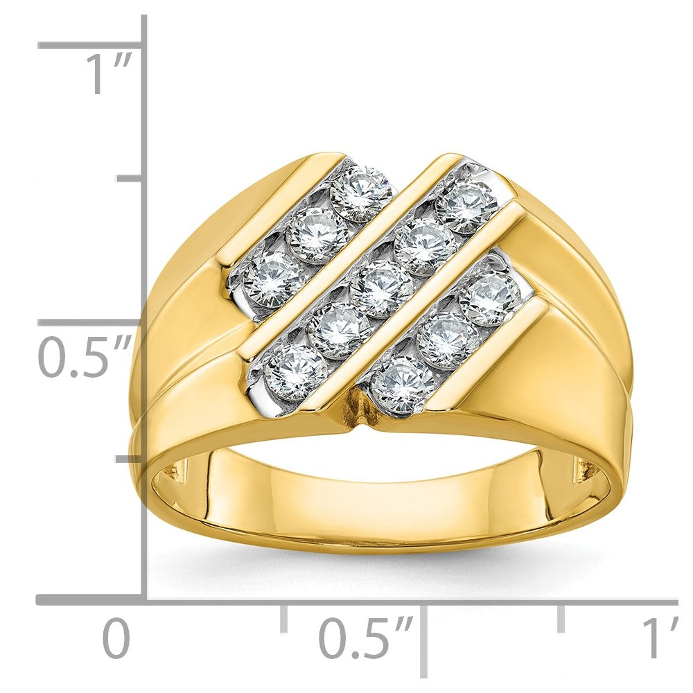 14k Yellow Gold Men's Diamond Ring Mounting