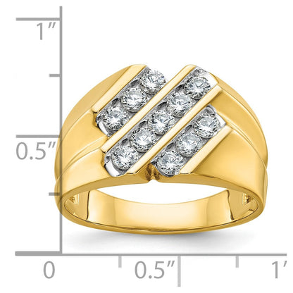 14k Yellow Gold Men's Diamond Ring Mounting