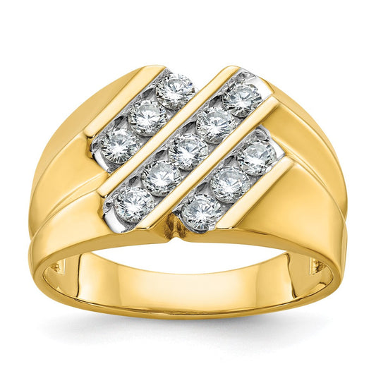 14k Yellow Gold Men's Diamond Ring Mounting