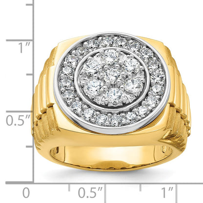 14k Two-tone Gold Men's Diamond Ring Mounting