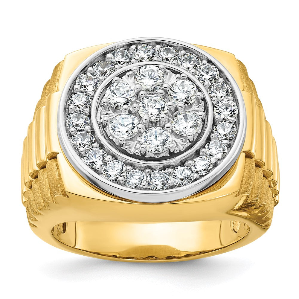 14k Two-tone Gold Men's Diamond Ring Mounting
