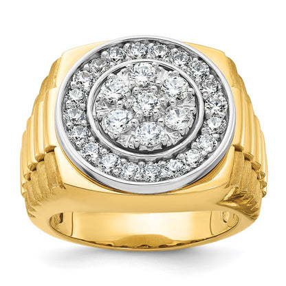 14k Two-tone Gold Men's Diamond Ring Mounting