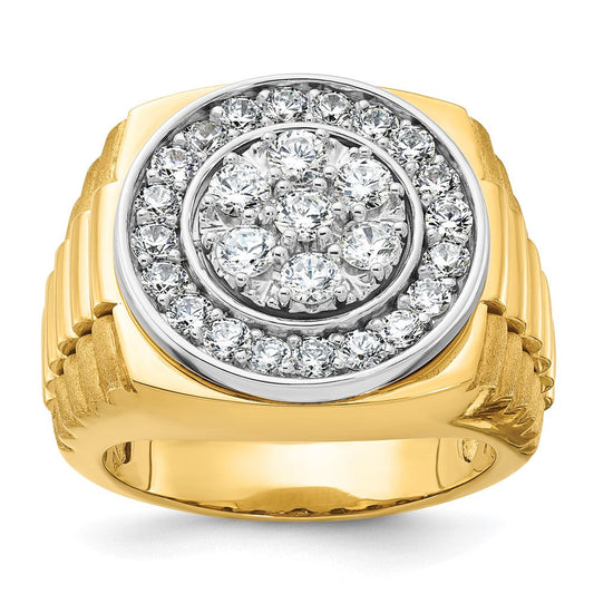 14k Two-tone Gold Men's Diamond Ring Mounting
