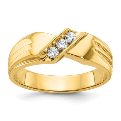 14k Yellow Gold Men's Diamond Ring Mounting