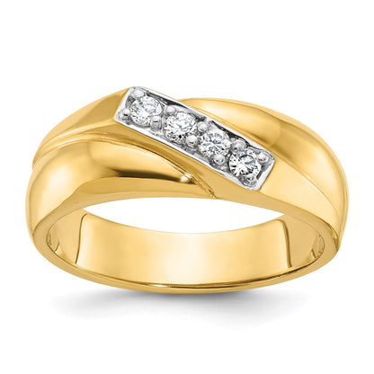 14k Yellow Gold Men's Diamond Ring Mounting