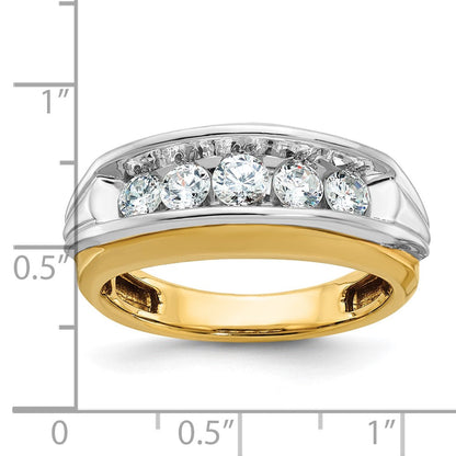 14k Two-tone Gold Men's Diamond Ring Mounting