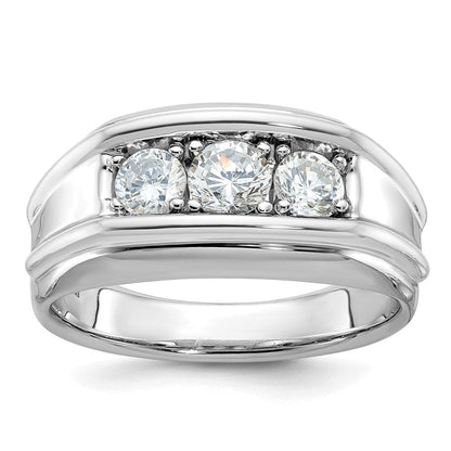 14k White Gold Men's Diamond Ring Mounting