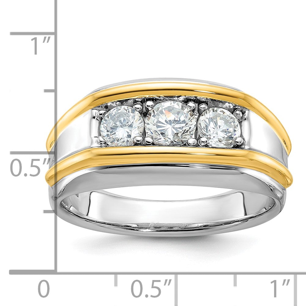 14k Two-tone Gold Men's Diamond Ring Mounting