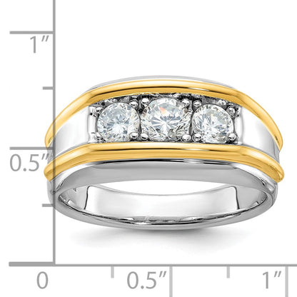 14k Two-tone Gold Men's Diamond Ring Mounting