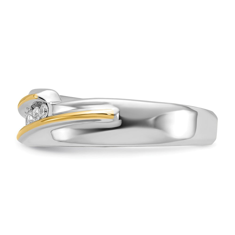 14k Two-tone Gold Men's Diamond Ring Mounting