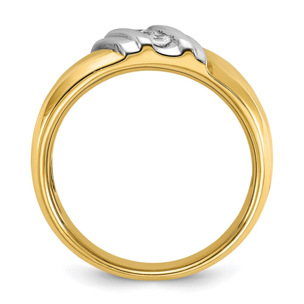 14k Two-tone Gold Men's Diamond Ring Mounting