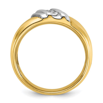 14k Two-tone Gold Men's Diamond Ring Mounting