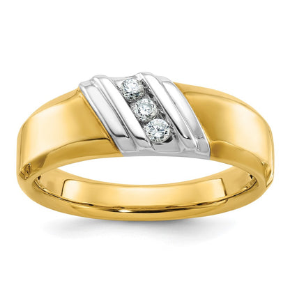 14k Two-tone Gold Men's Diamond Ring Mounting