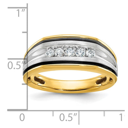 14k Two-tone Gold Men's Diamond Ring Mounting
