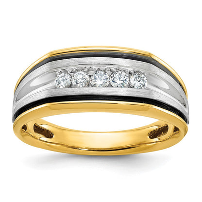 14k Two-tone Gold Men's Diamond Ring Mounting