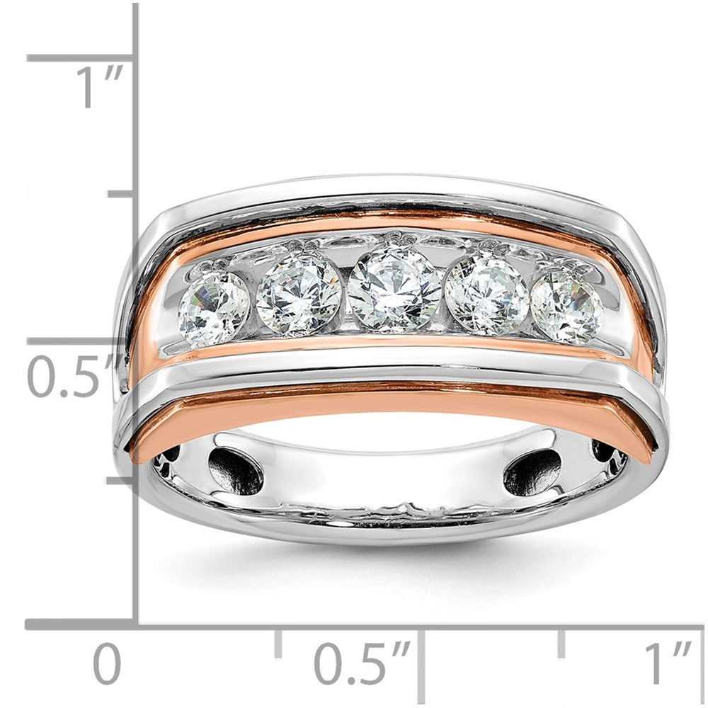 14k White/Rose Gold Two-tone Gold White/Rose Gold Men's Diamond Ring Mounting