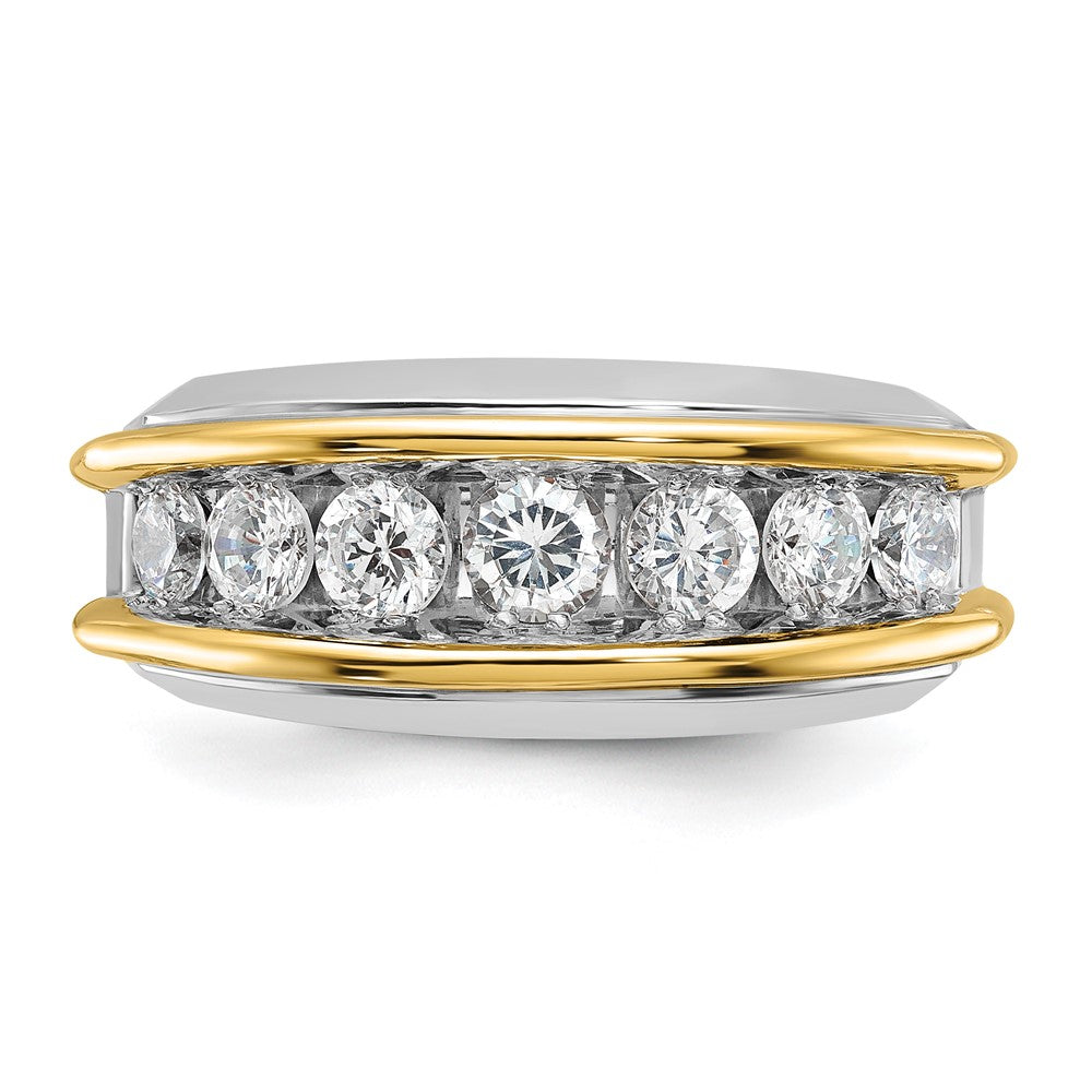 14k Two-tone Gold Men's Diamond Ring Mounting