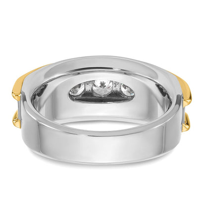 14k Two-tone Gold Men's Diamond Ring Mounting
