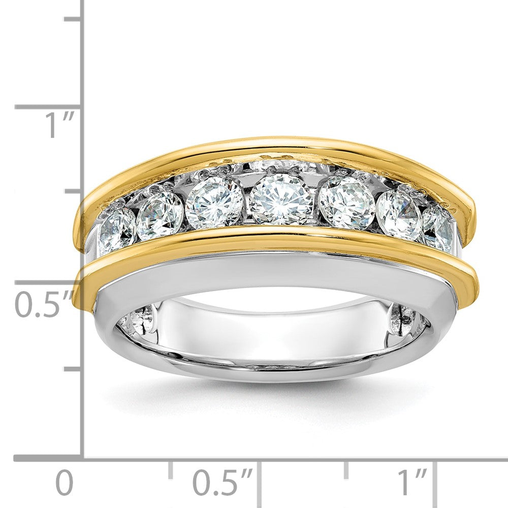 14k Two-tone Gold Men's 1.5 carat Diamond Complete Ring