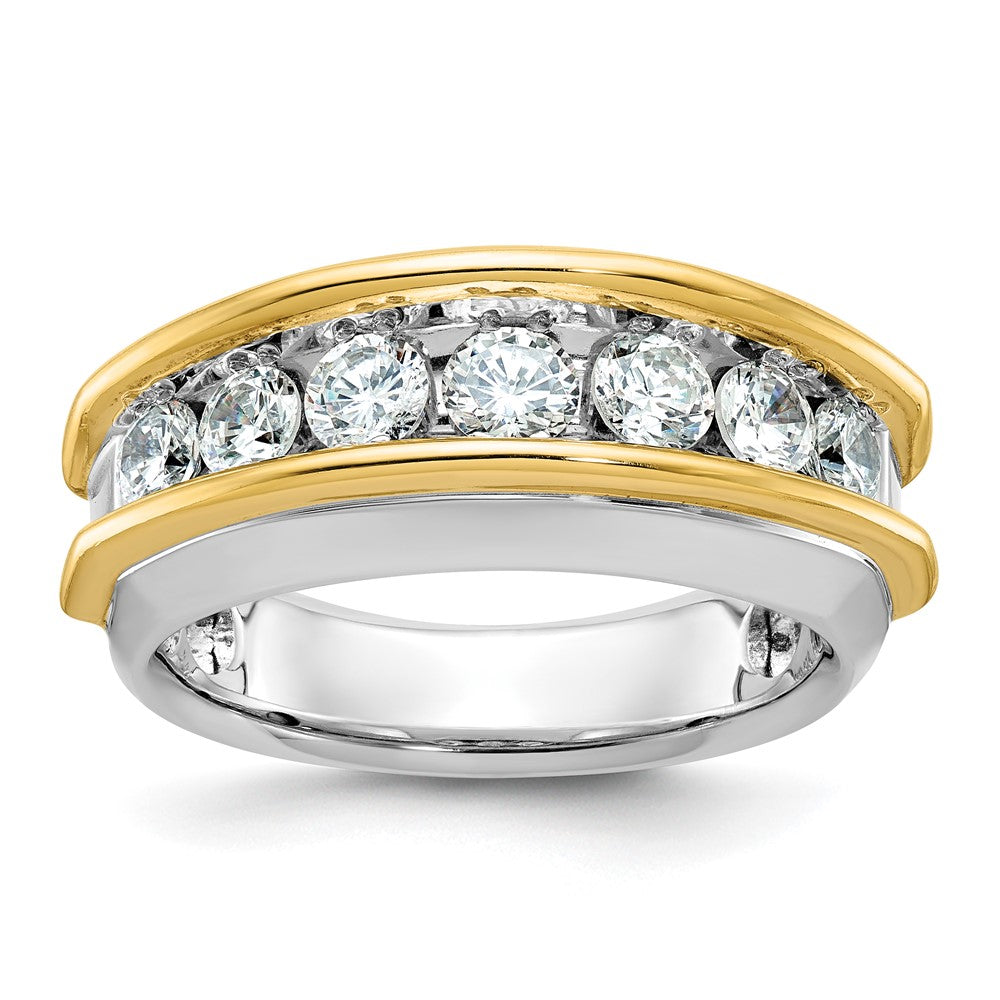 14k Two-tone Gold Men's Diamond Ring Mounting