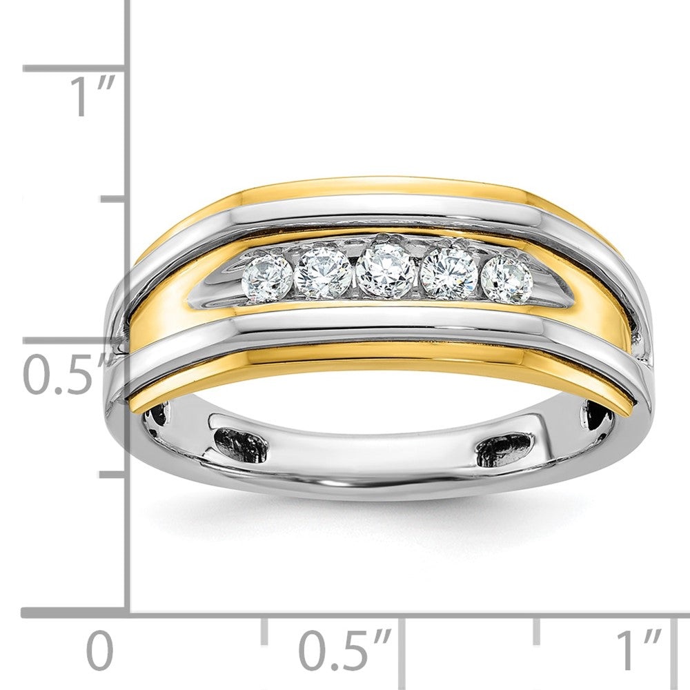 14k Two-tone Gold Men's Diamond Ring Mounting