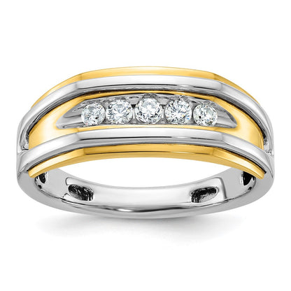14k Two-tone Gold Men's Diamond Ring Mounting