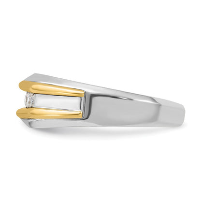 14k Two-tone Gold Men's Diamond Ring Mounting