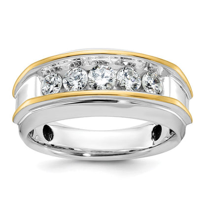 14k Two-tone Gold Men's Diamond Ring Mounting