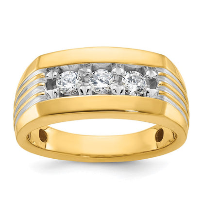 14k Yellow u0026 Rhodium Gold Men's Diamond Ring Mounting