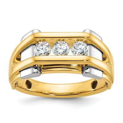 14k Two-tone Gold Men's Diamond Ring Mounting