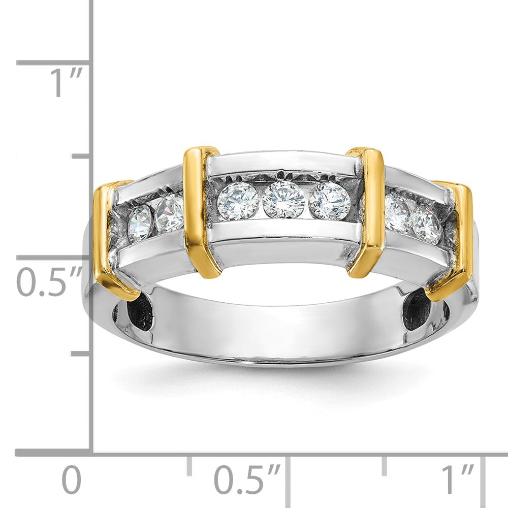 14k Two-tone Gold Men's Diamond Ring Mounting